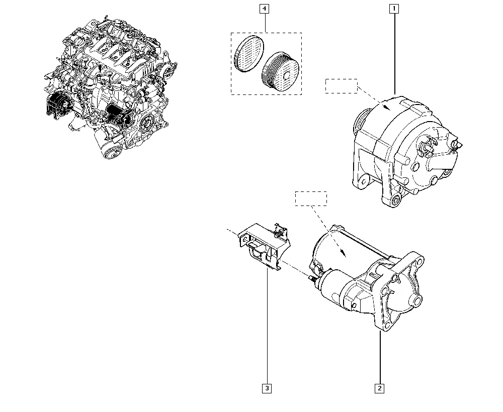 Alternator and Starter diagram