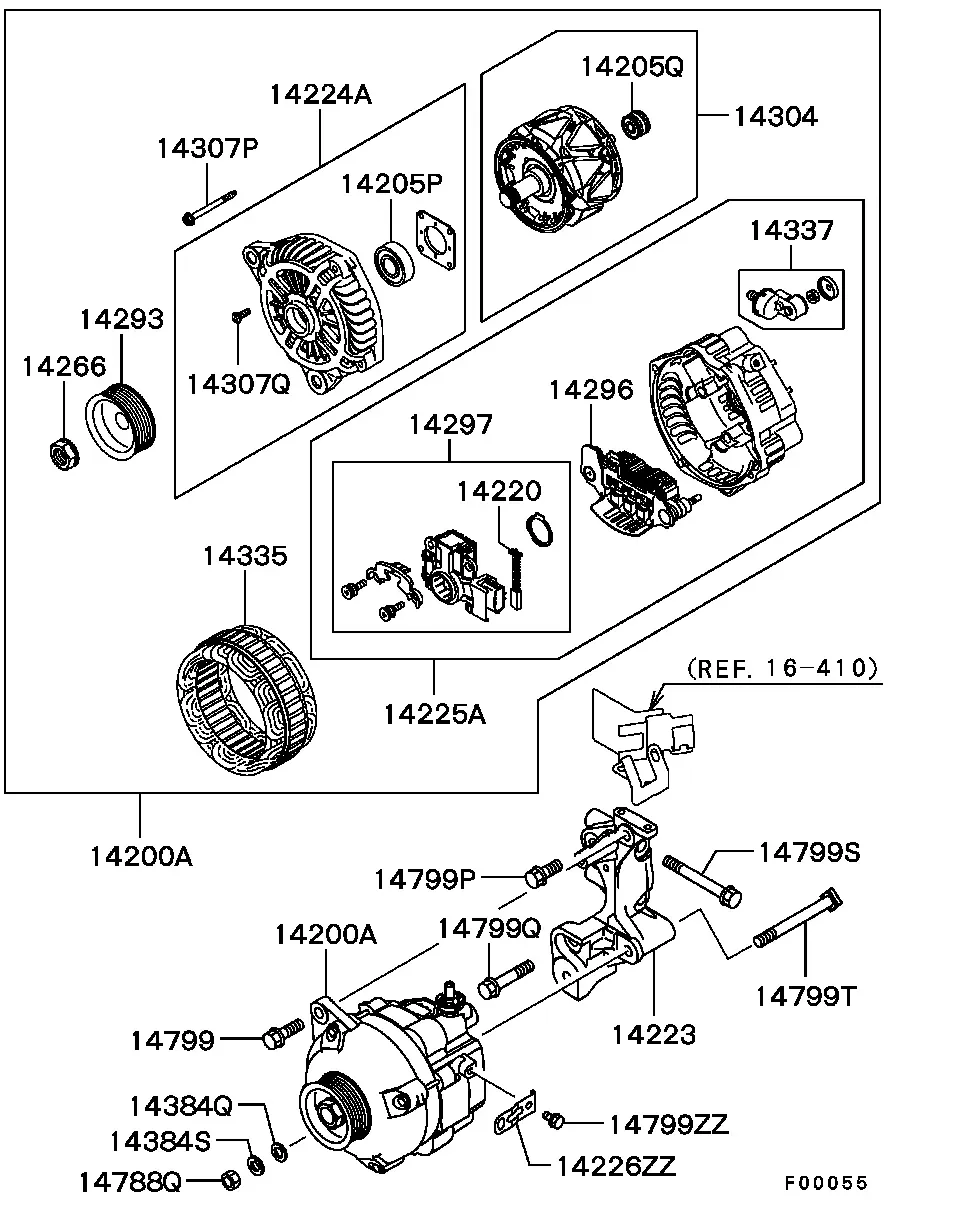 Alternator and Vacuum Pump diagram