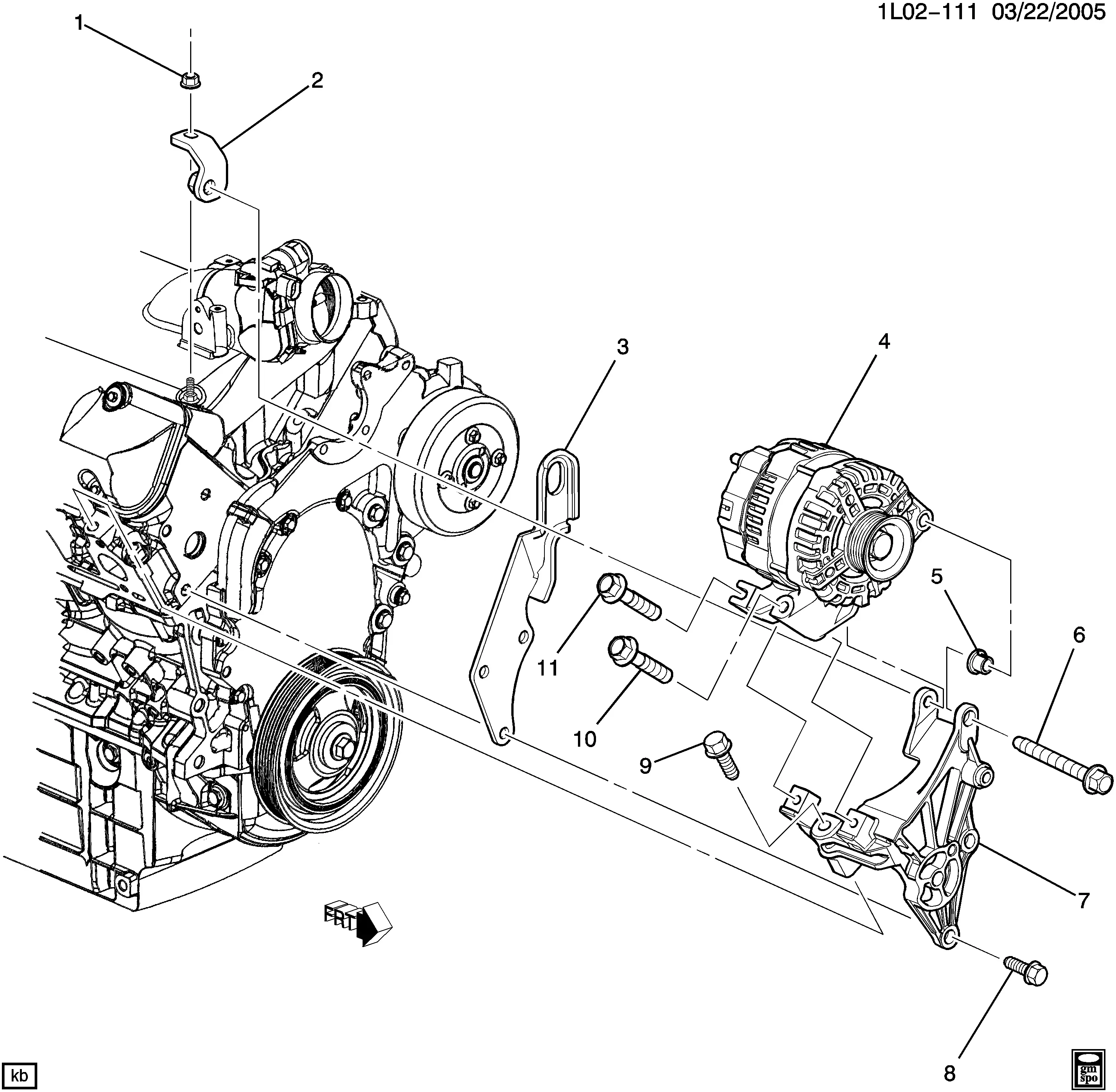 Generator bracket diagram
