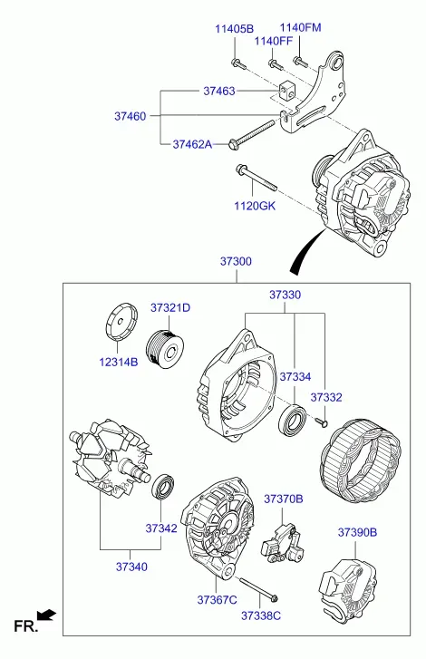 Alternator Assembly diagram