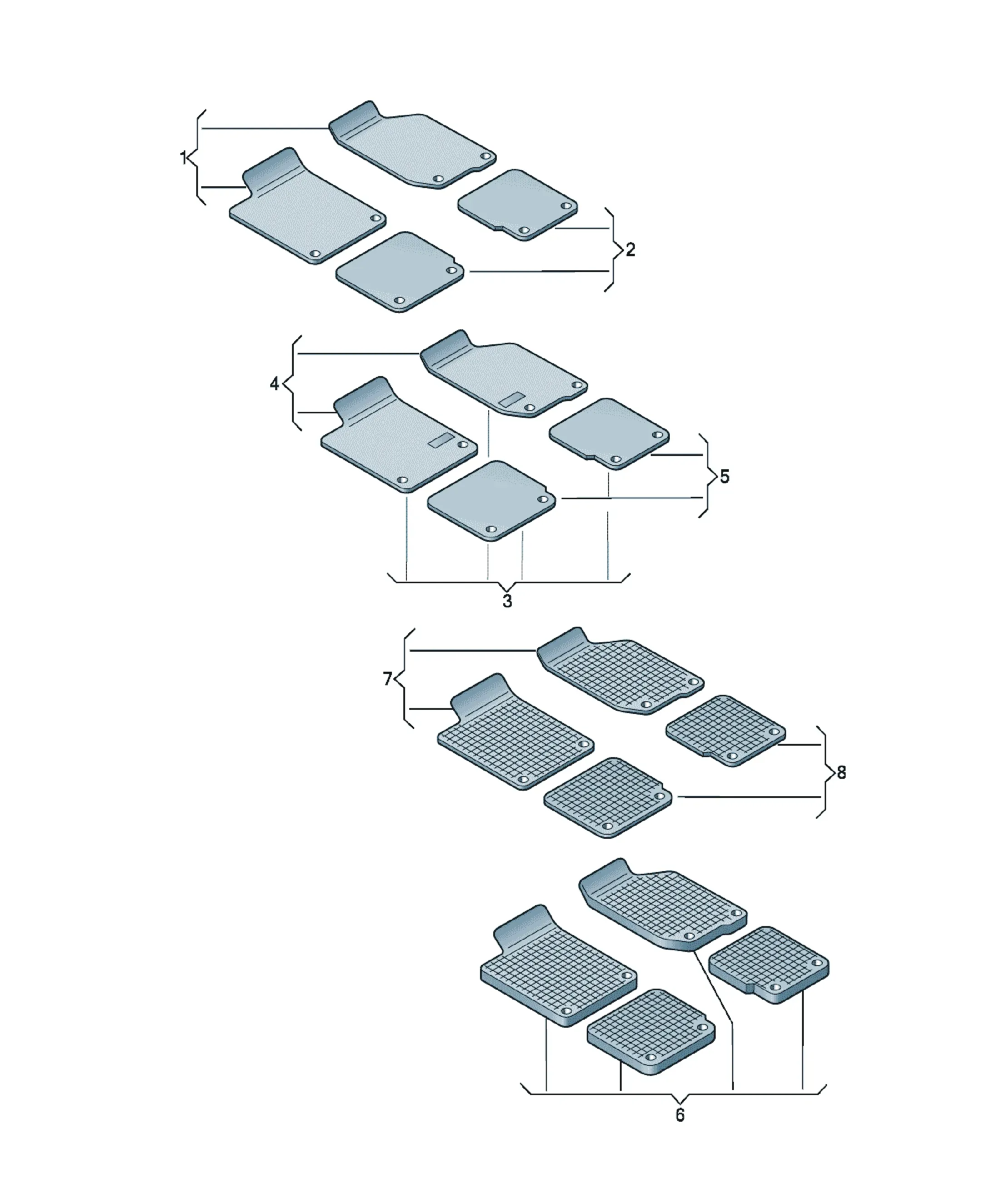 Floor mats diagram