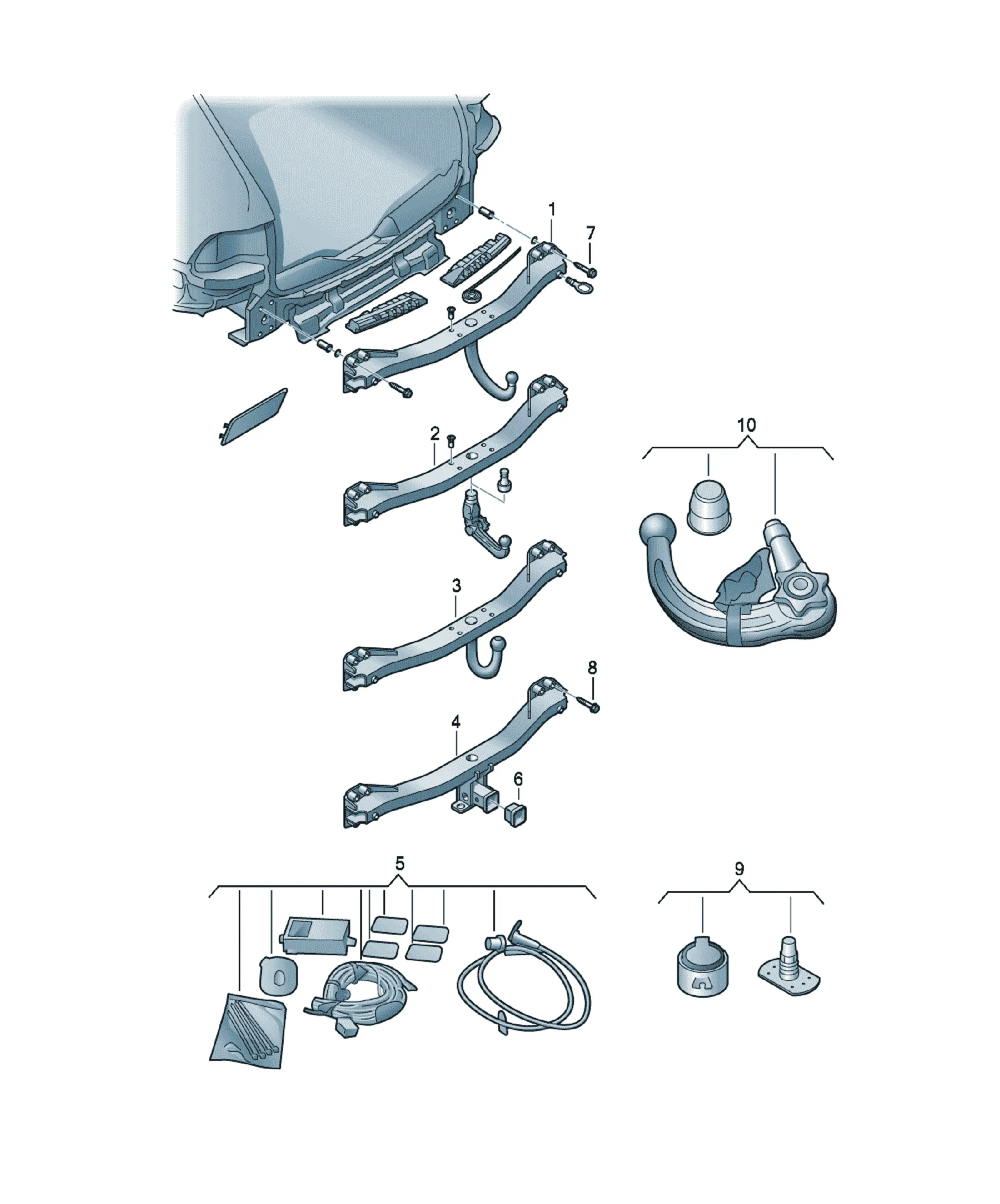 Towing hitch diagram