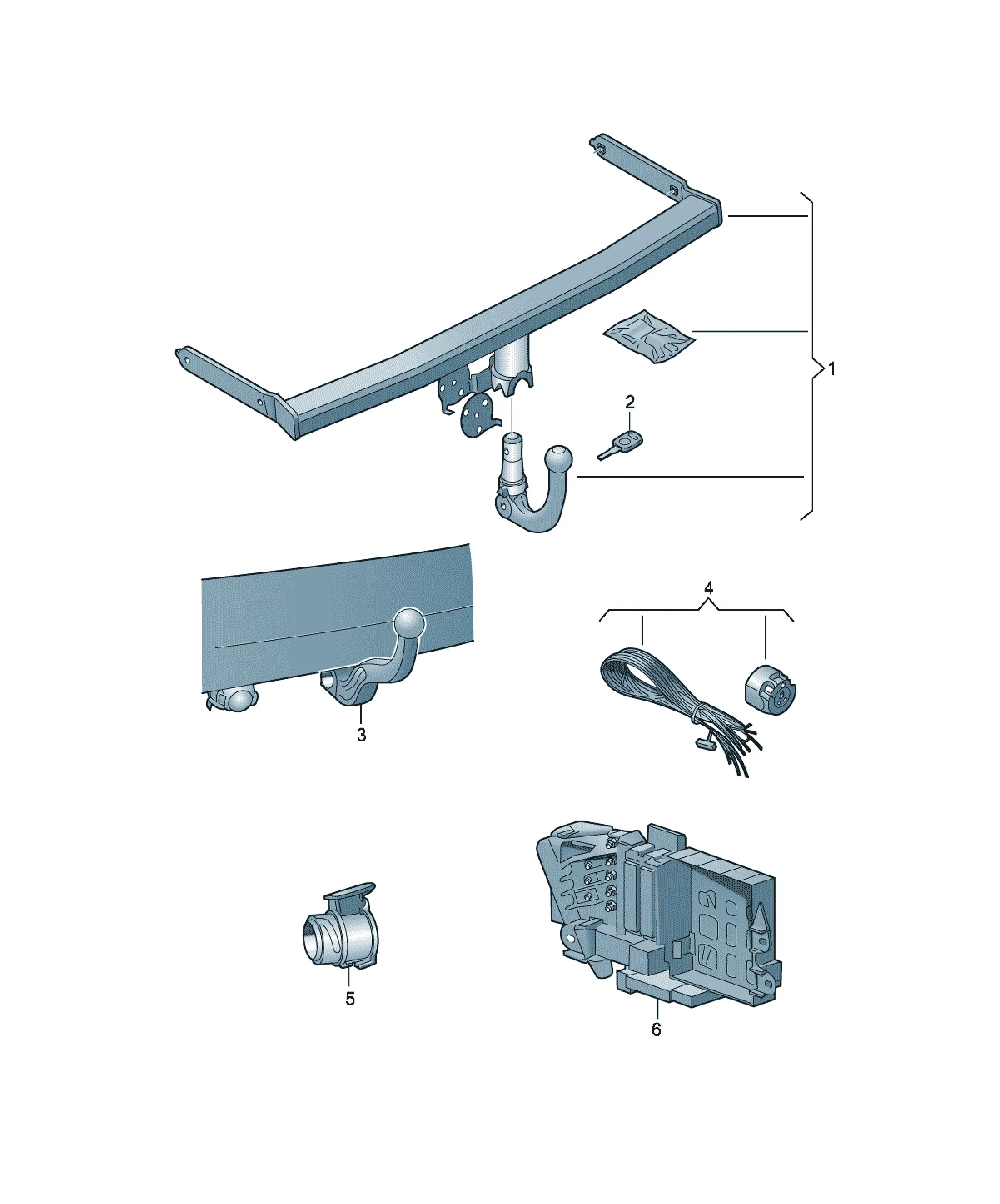 Trailer tow hitch diagram