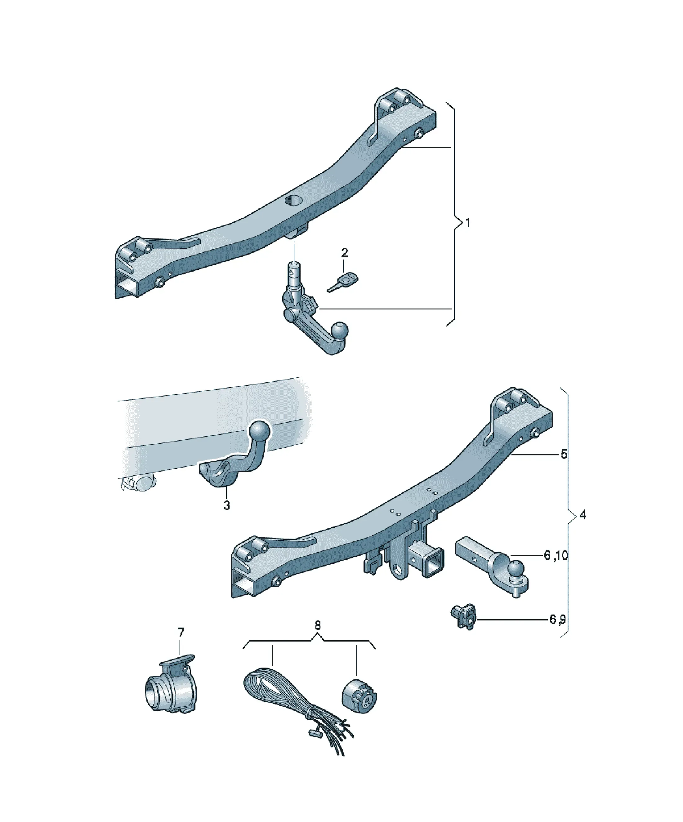 Trailer tow hitch diagram