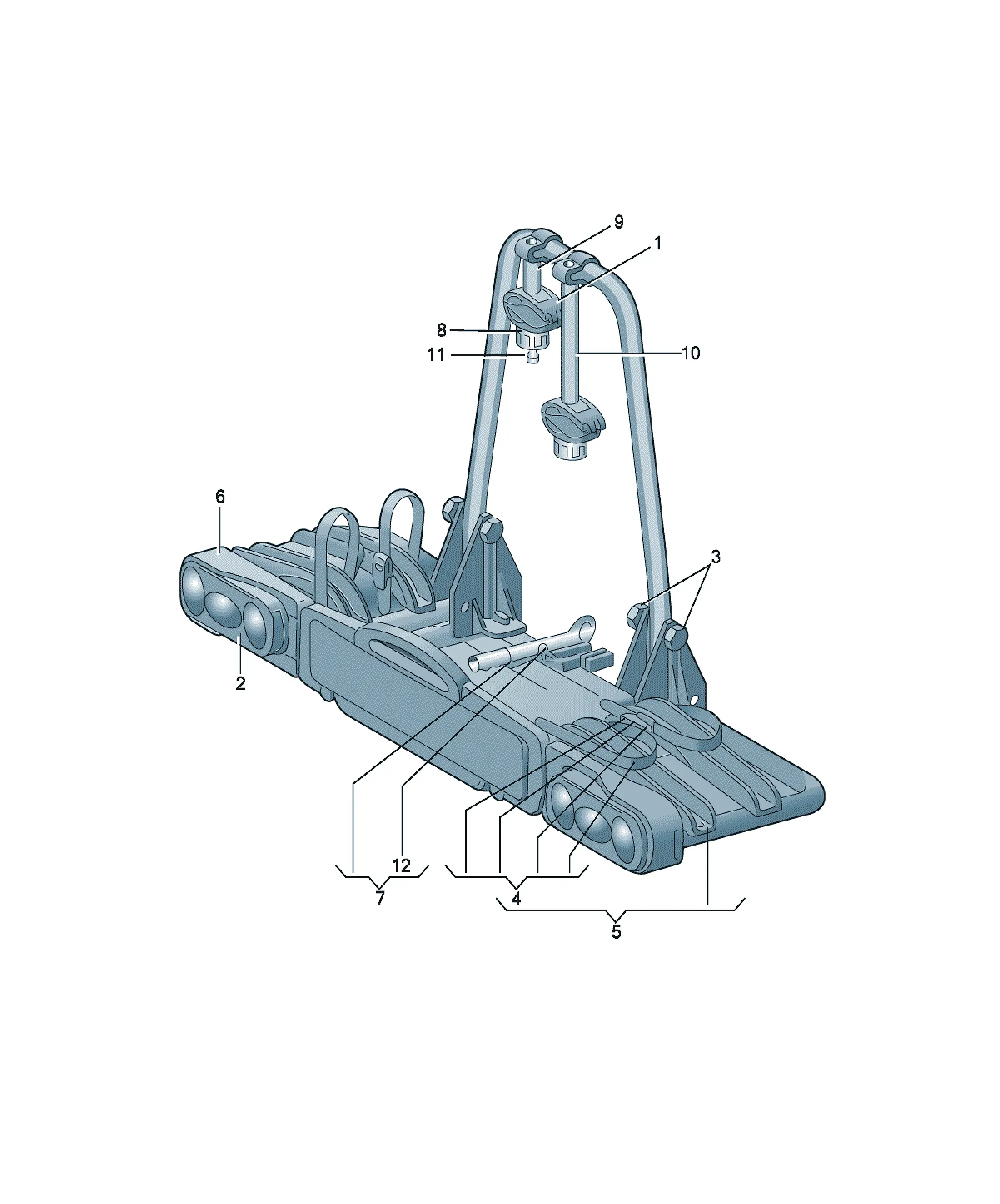 Bicycle carrier diagram