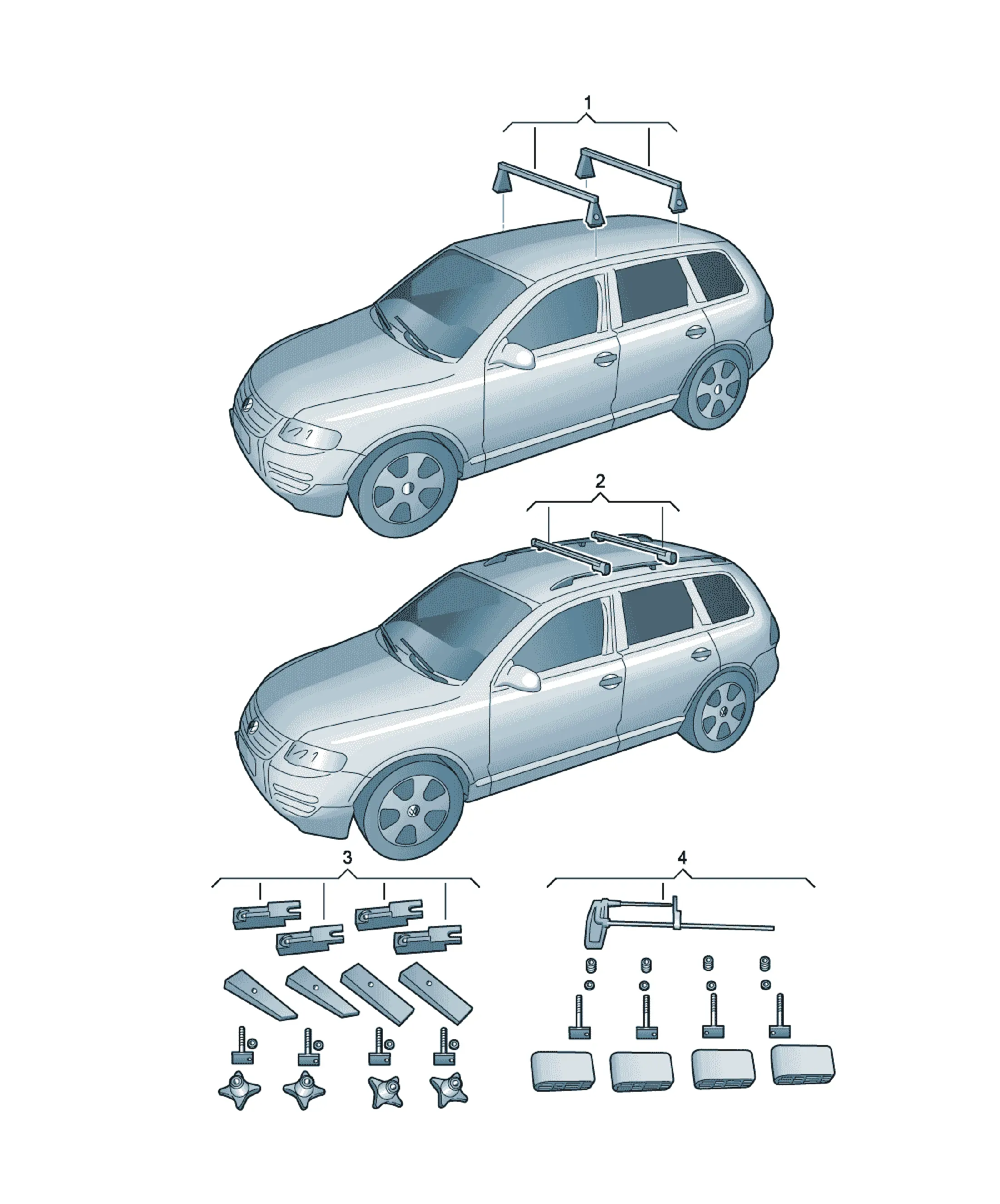Roof cargo carrier diagram