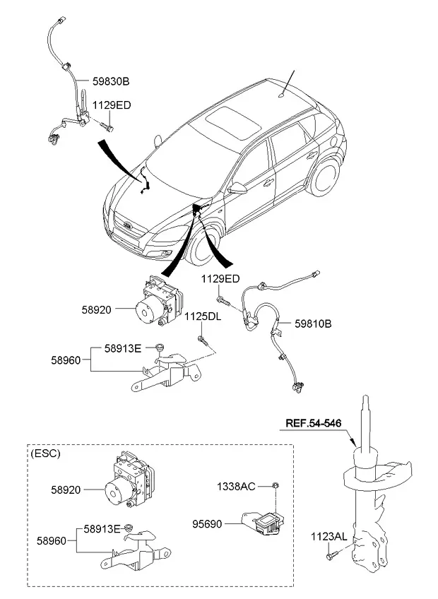 Гидроблок ABS diagram