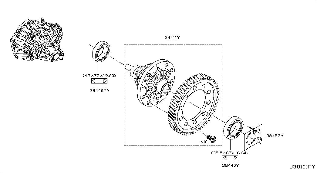 Front Axle Final Drive diagram