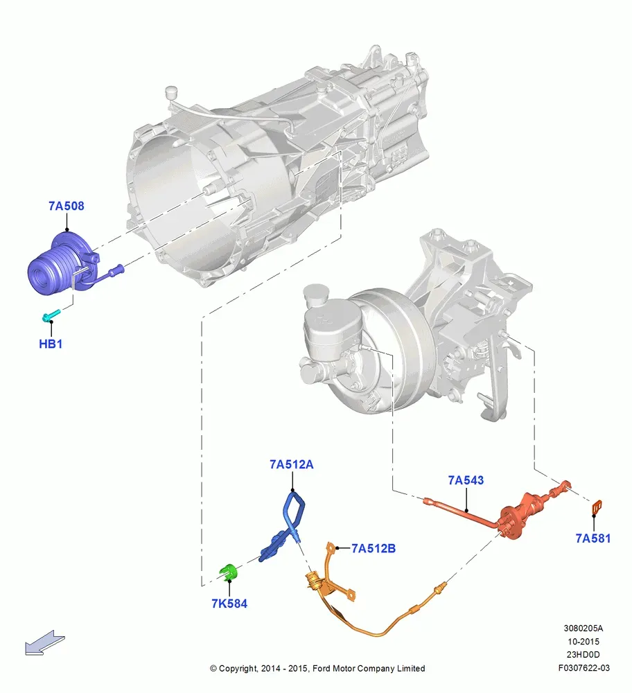 Clutch control system diagram