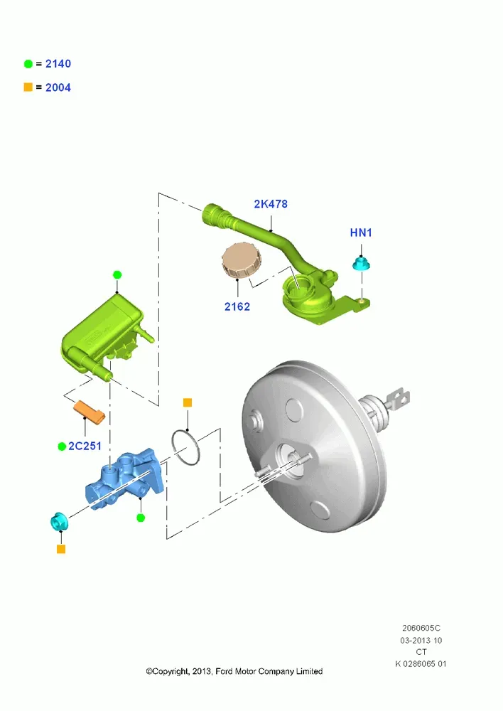 Brake master cylinder diagram