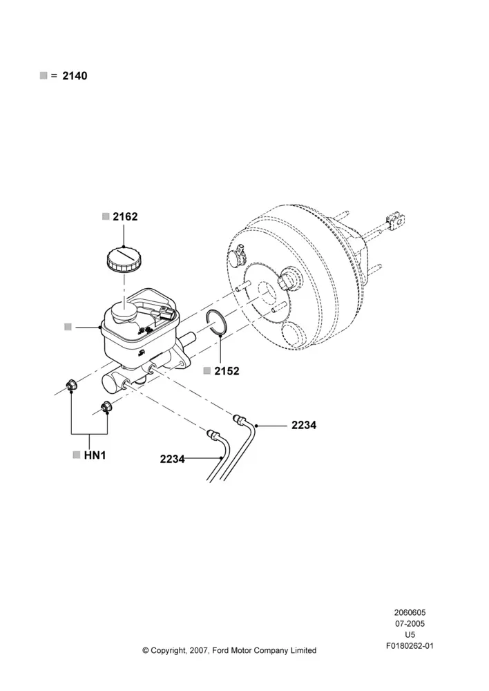 Brake master cylinder diagram