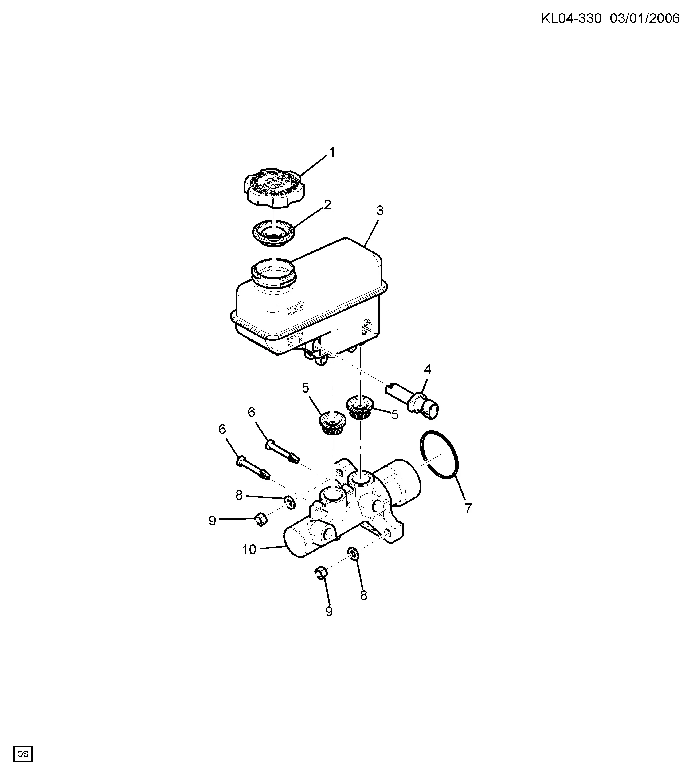 Brake Master Cylinder diagram