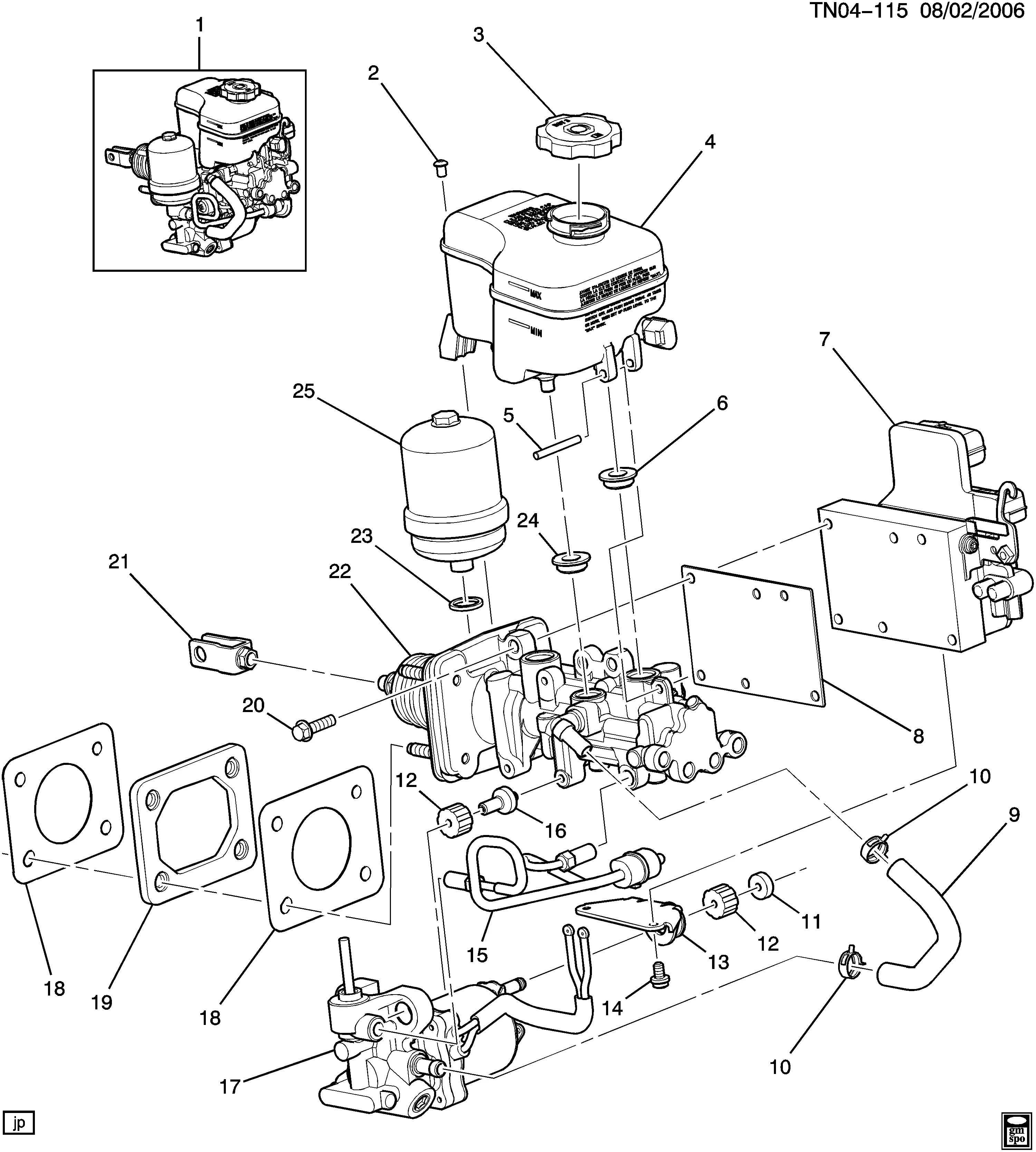 Brake Master Cylinder and Booster diagram