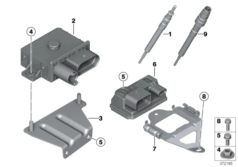 Glow plug control unit diagram