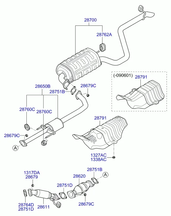 Muffler and Exhaust Pipe diagram