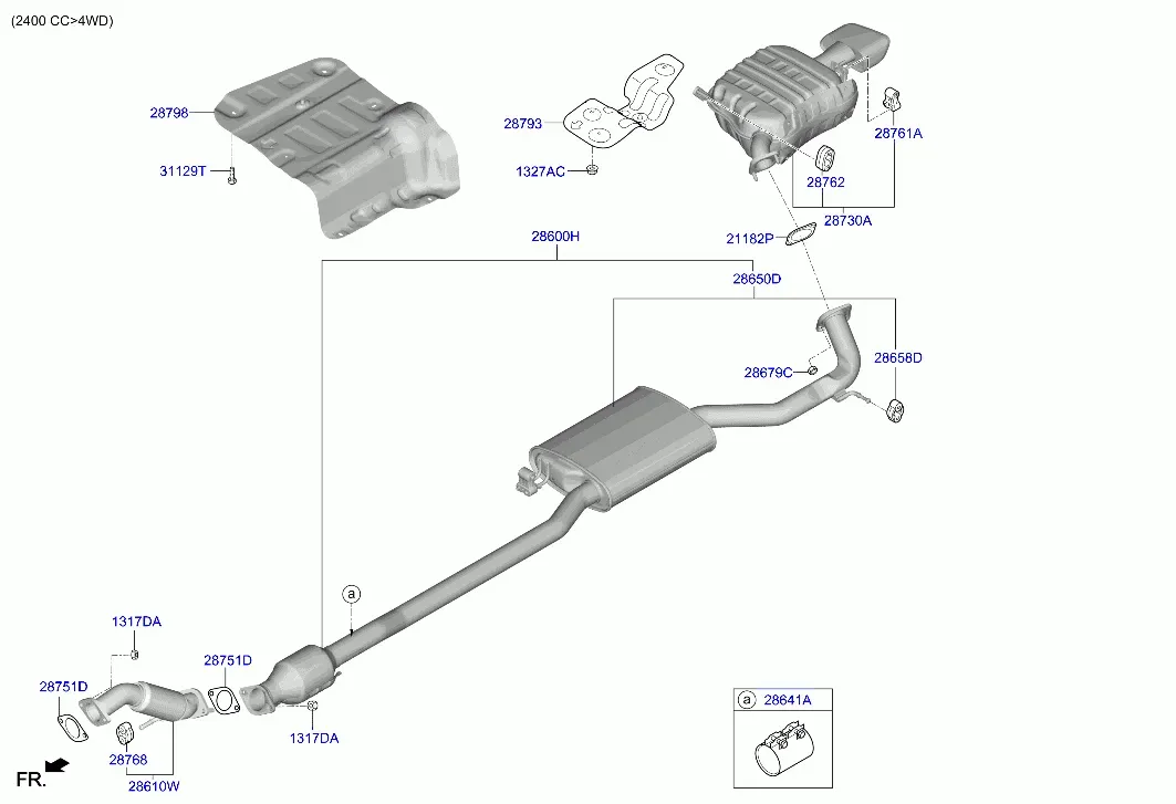 Muffler and Exhaust Pipe diagram