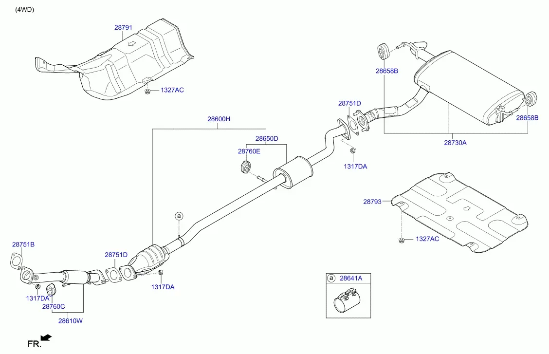 Muffler and Exhaust Pipe diagram
