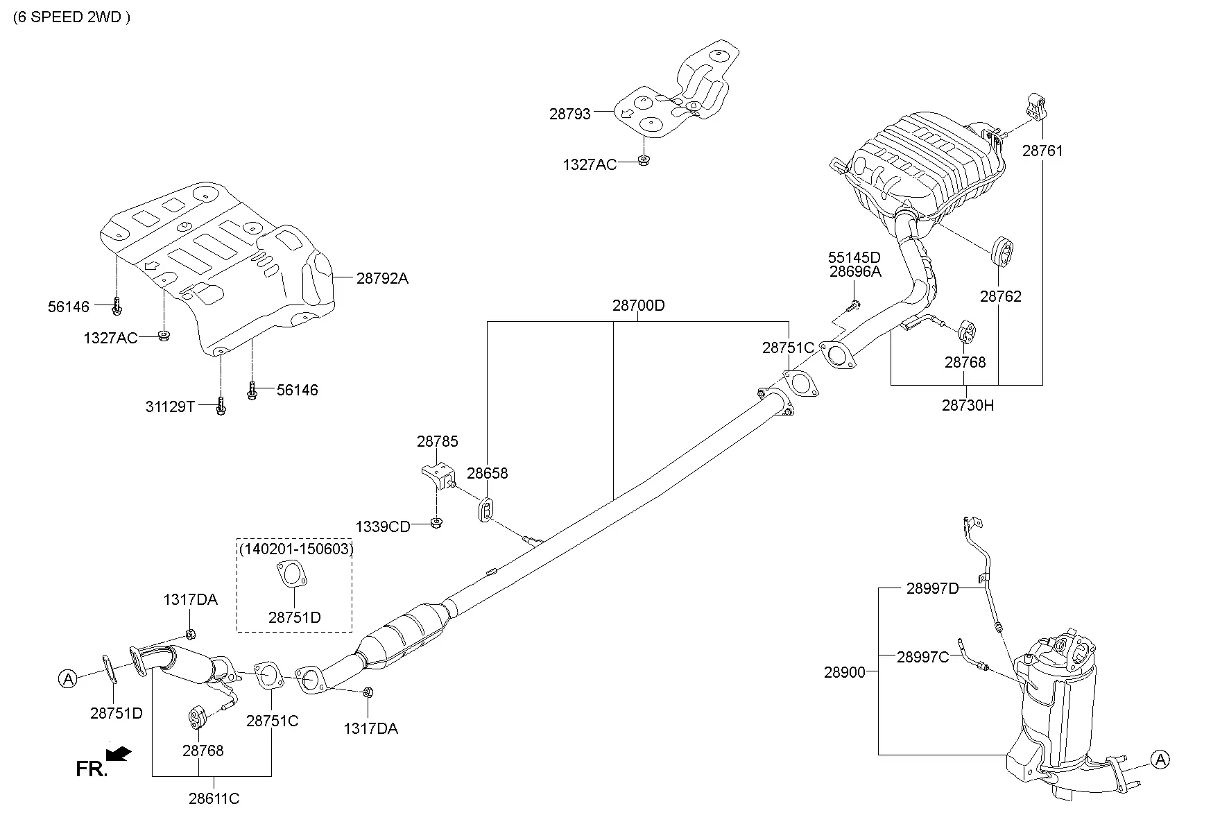 Muffler and Exhaust Pipe diagram