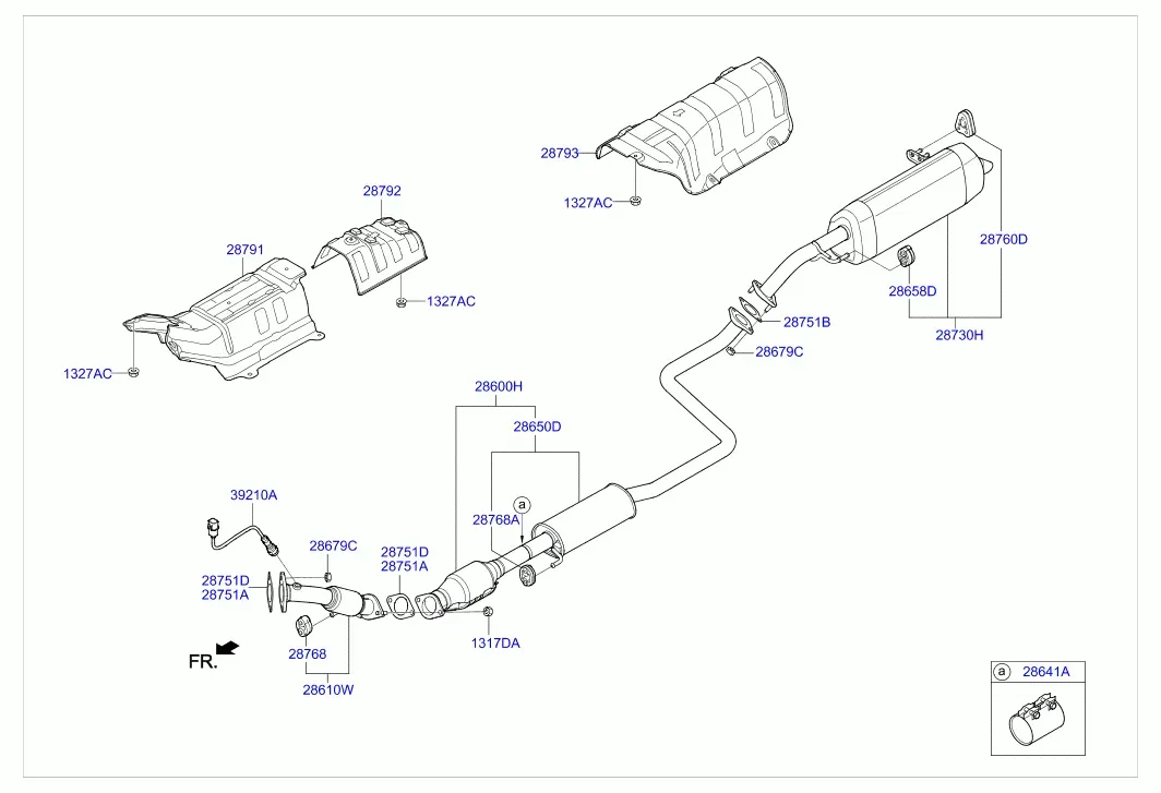 Muffler and Exhaust Pipe diagram
