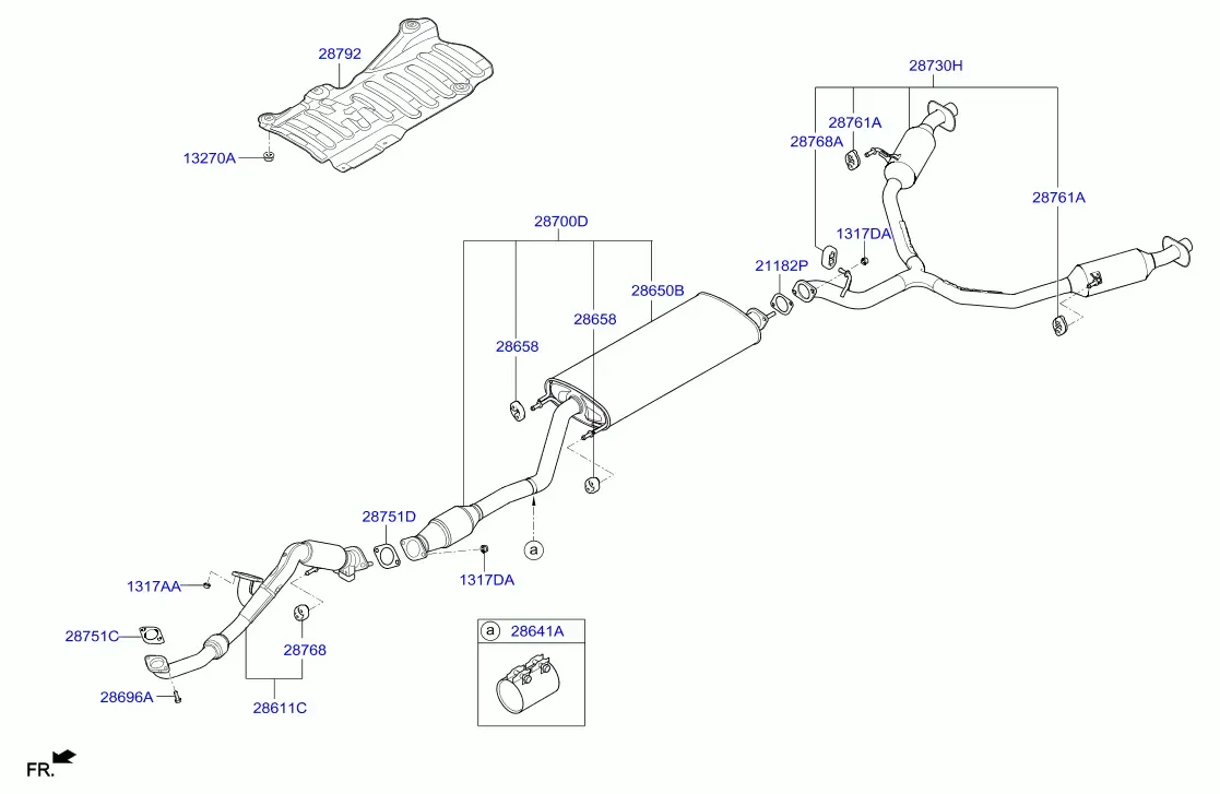 Muffler and Exhaust Pipe diagram