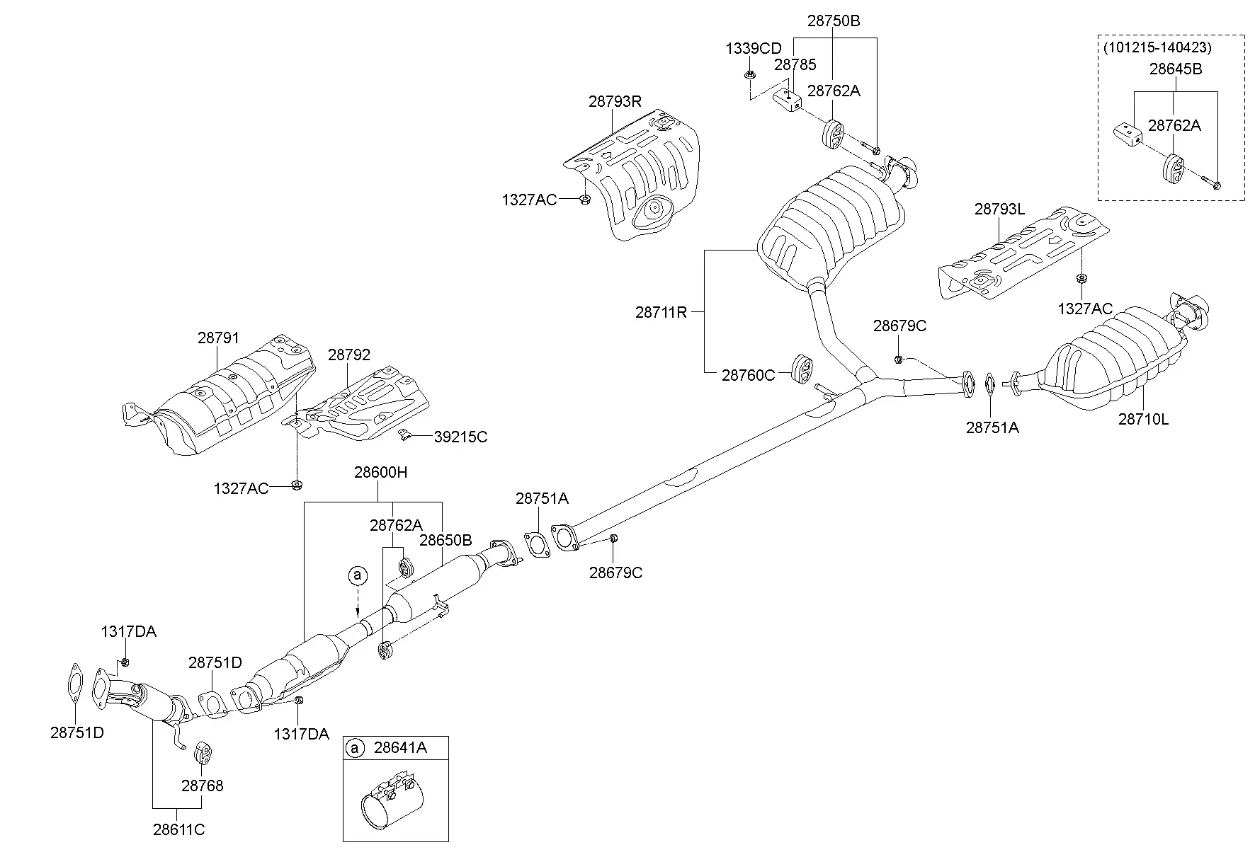 Muffler and Exhaust Pipe diagram