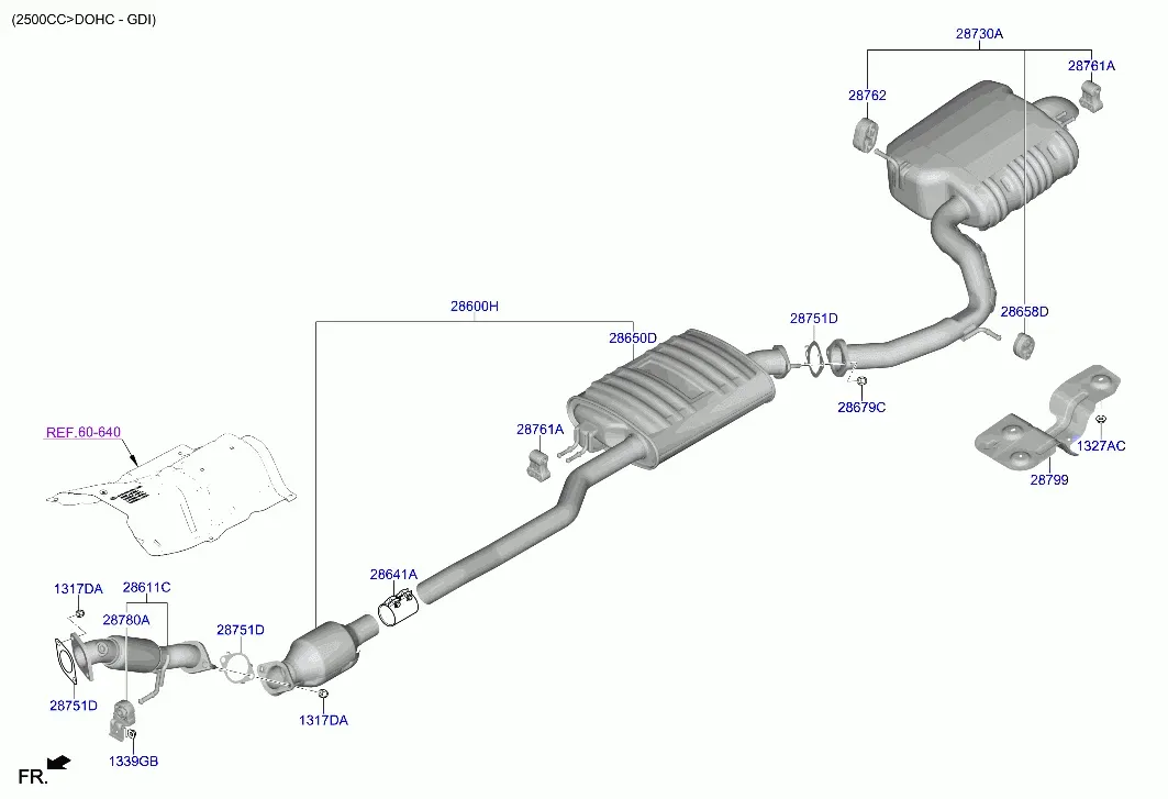 Muffler and Exhaust Pipe diagram