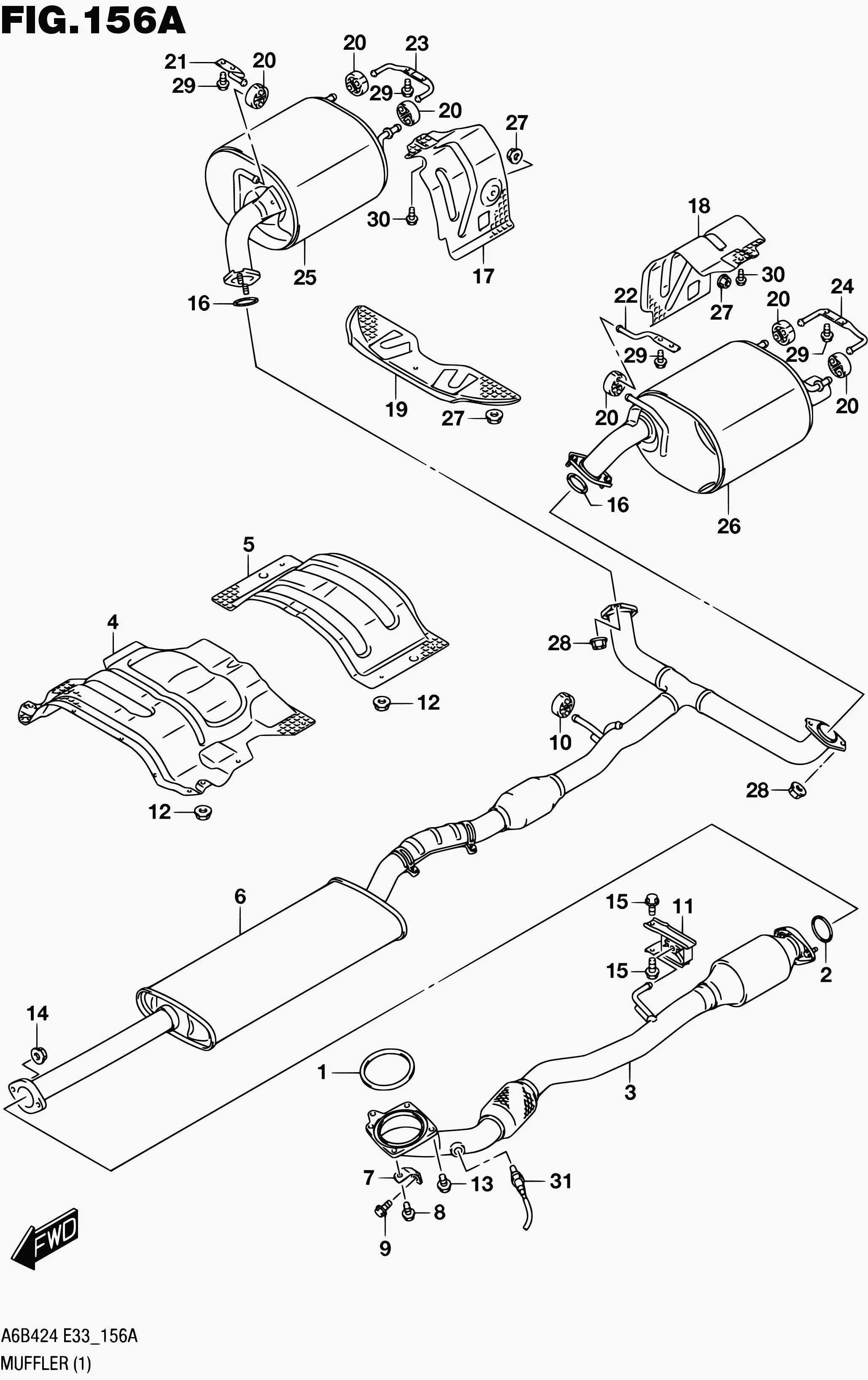 Muffler and Exhaust Pipes diagram