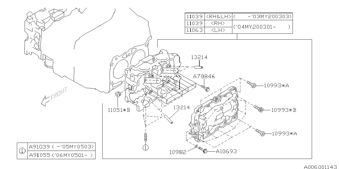 Cylinder head diagram