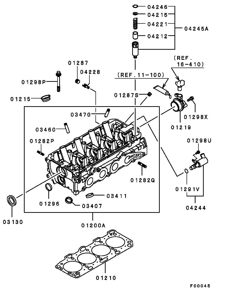 Cylinder head diagram