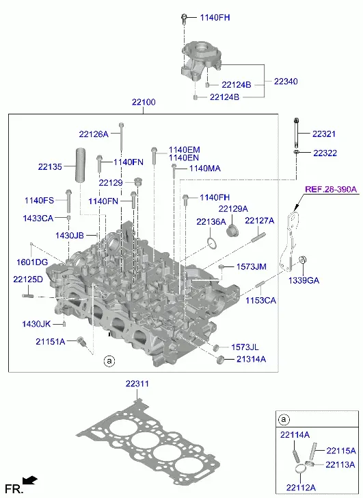 Cylinder head diagram