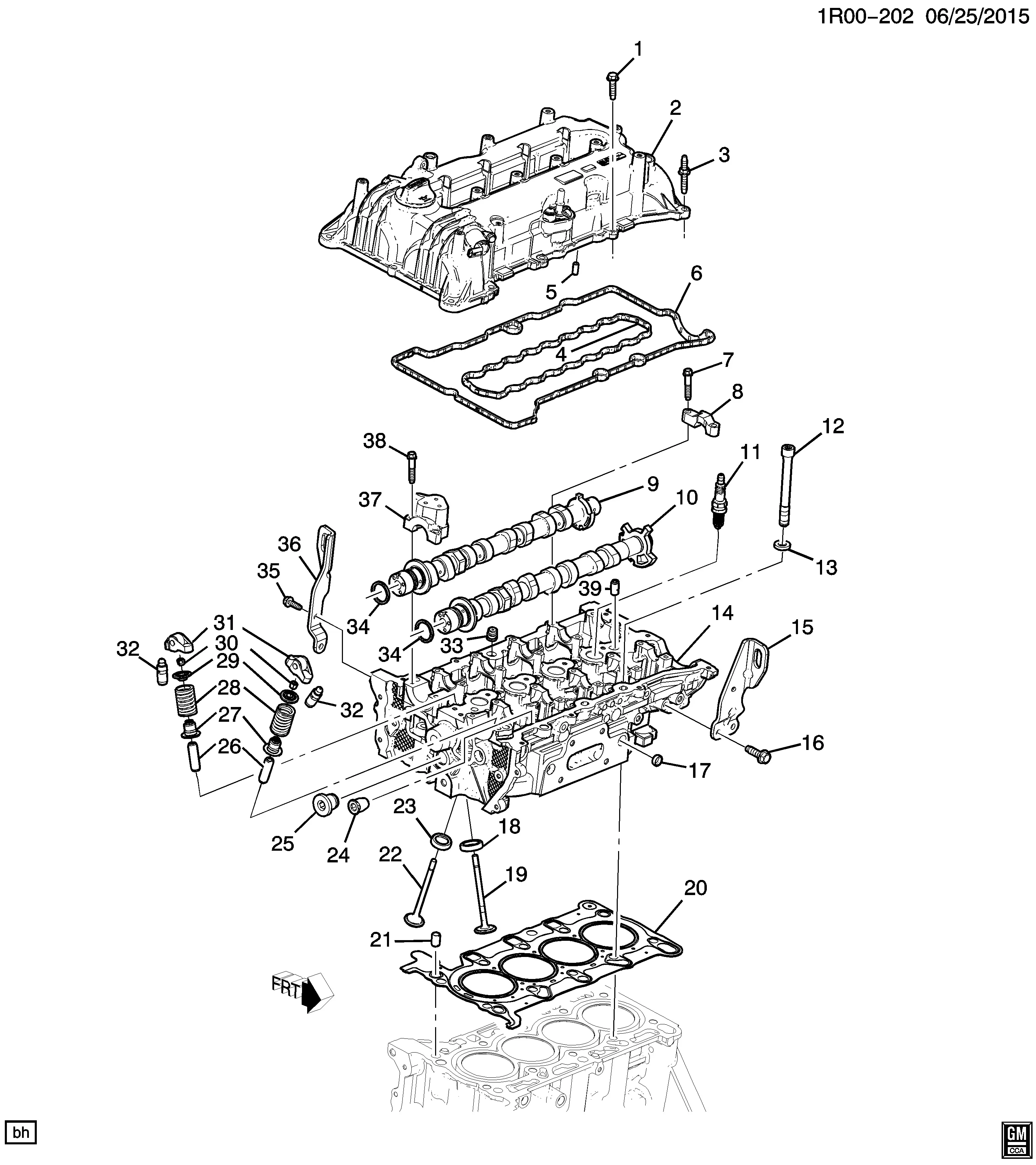 Cylinder head diagram