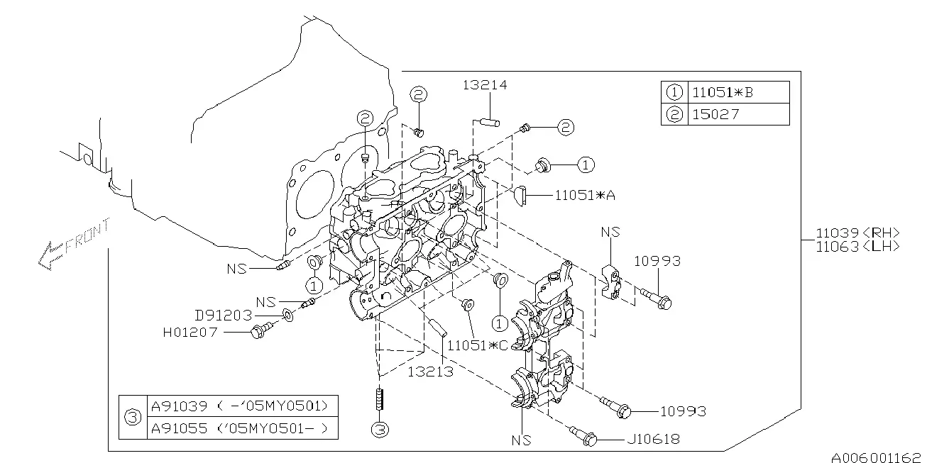 Cylinder head diagram