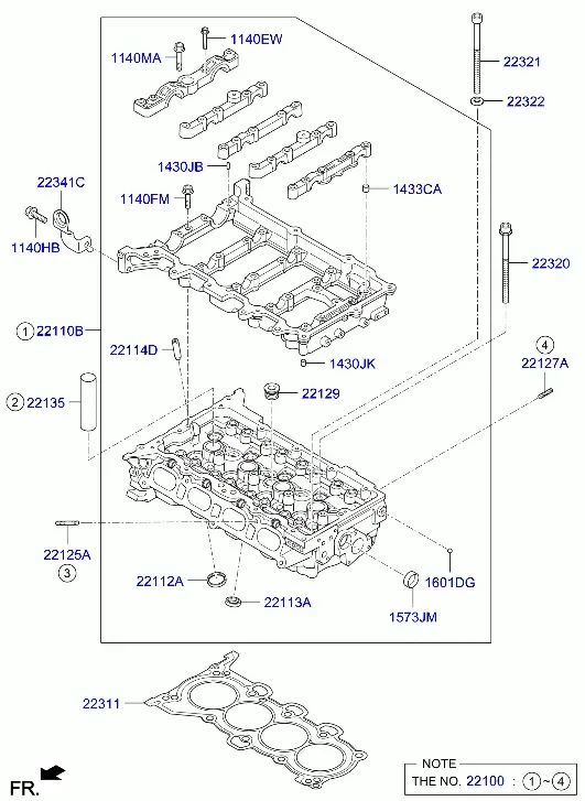 Головка блока цилиндров diagram