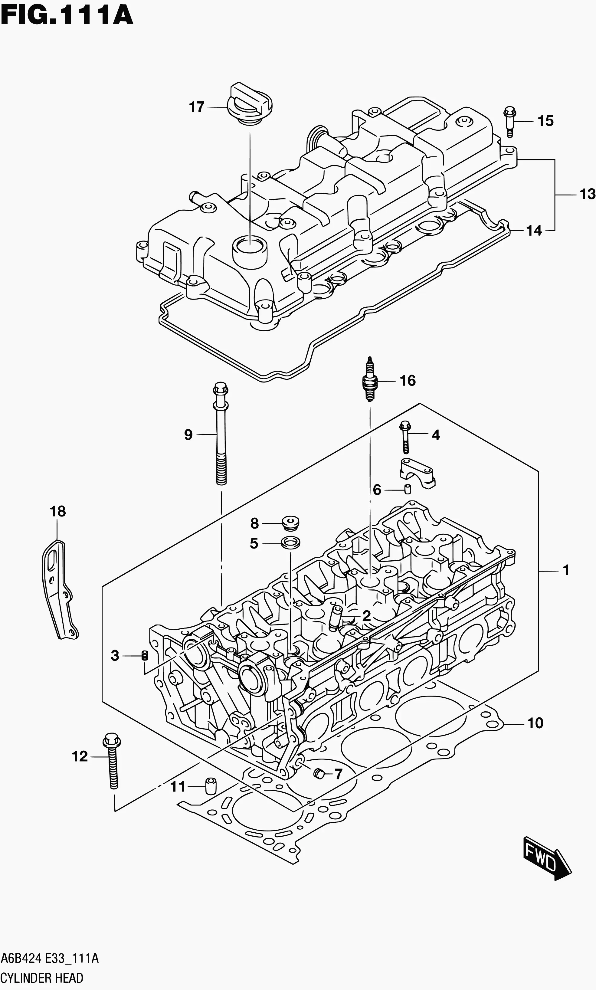 Cylinder head diagram