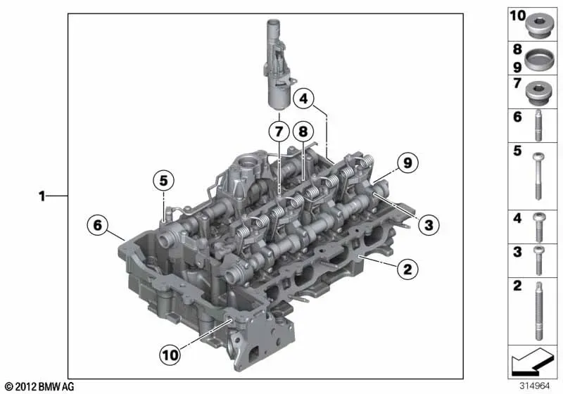 Cylinder head cover diagram