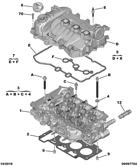 Cylinder Head and Valve Cover diagram