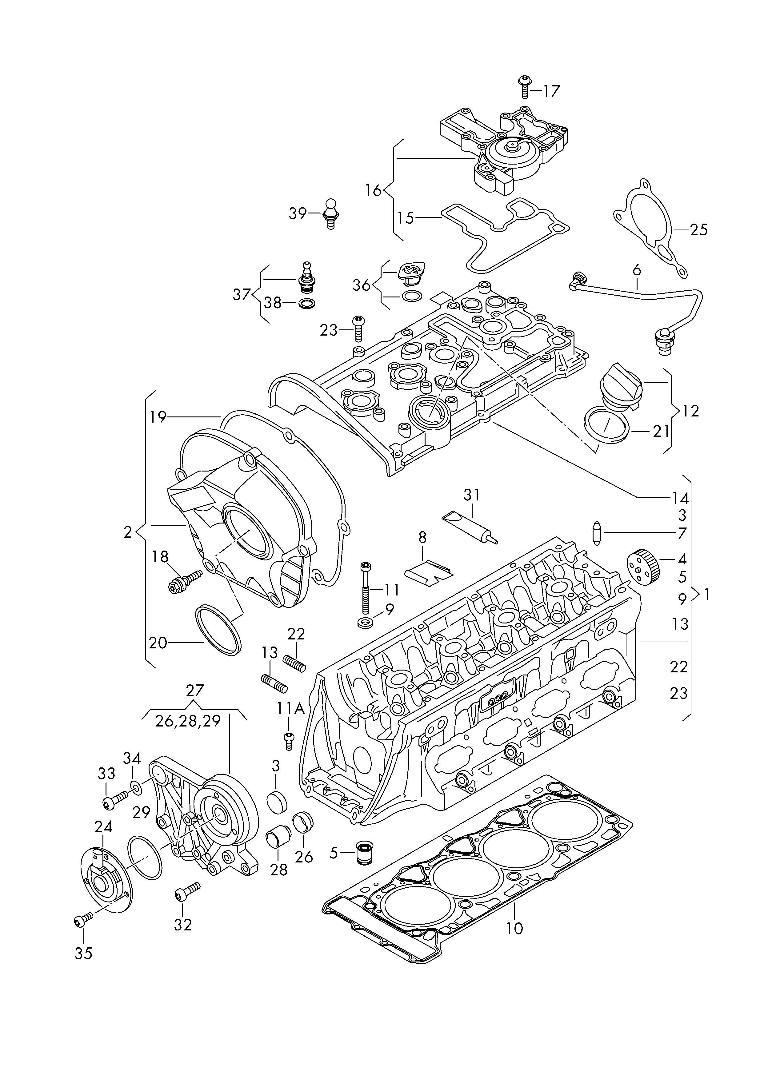 Cylinder Head and Valve Cover diagram