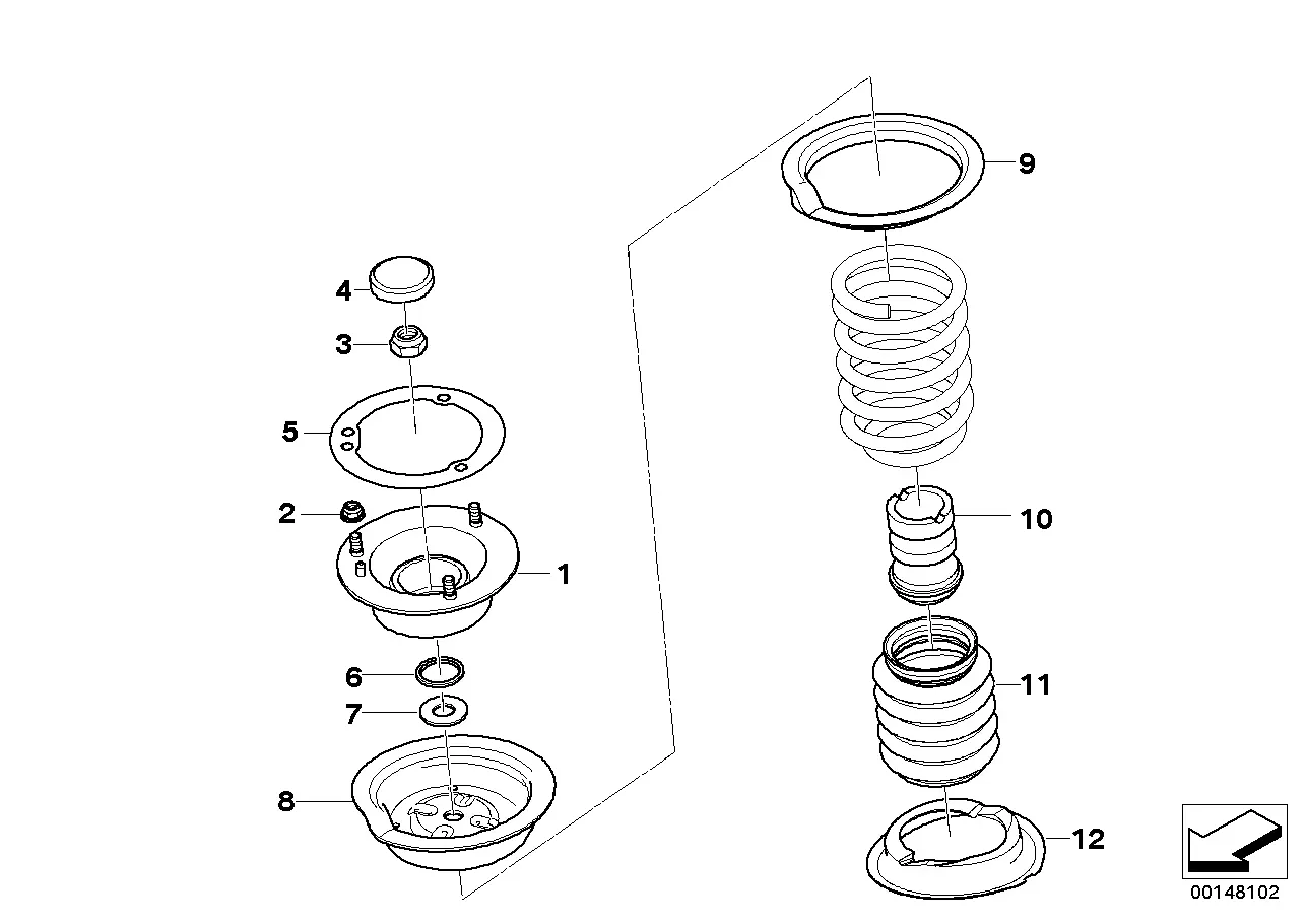 Shock absorber mount diagram