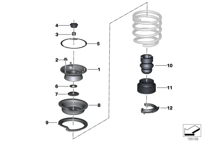 Shock absorber mount diagram