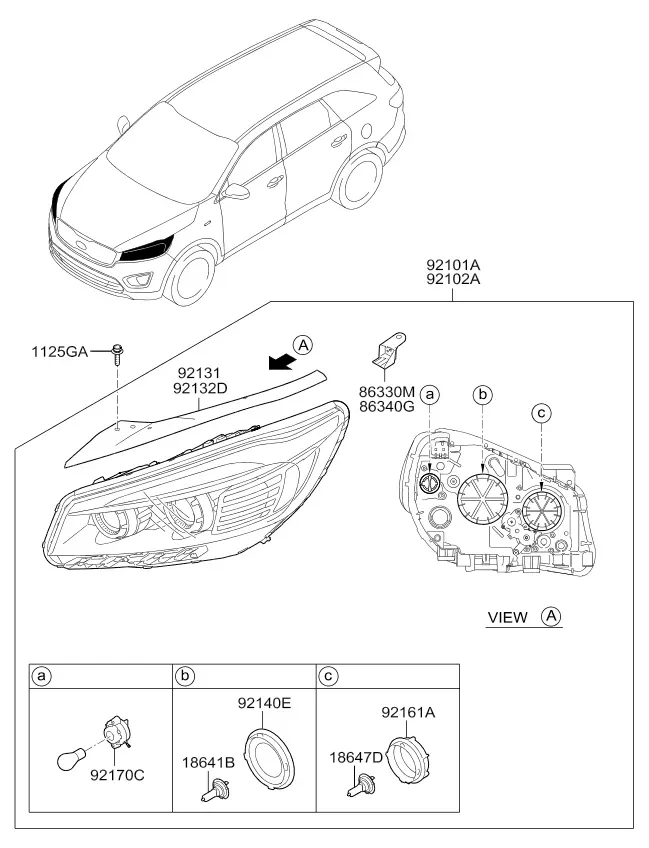 Headlamp diagram