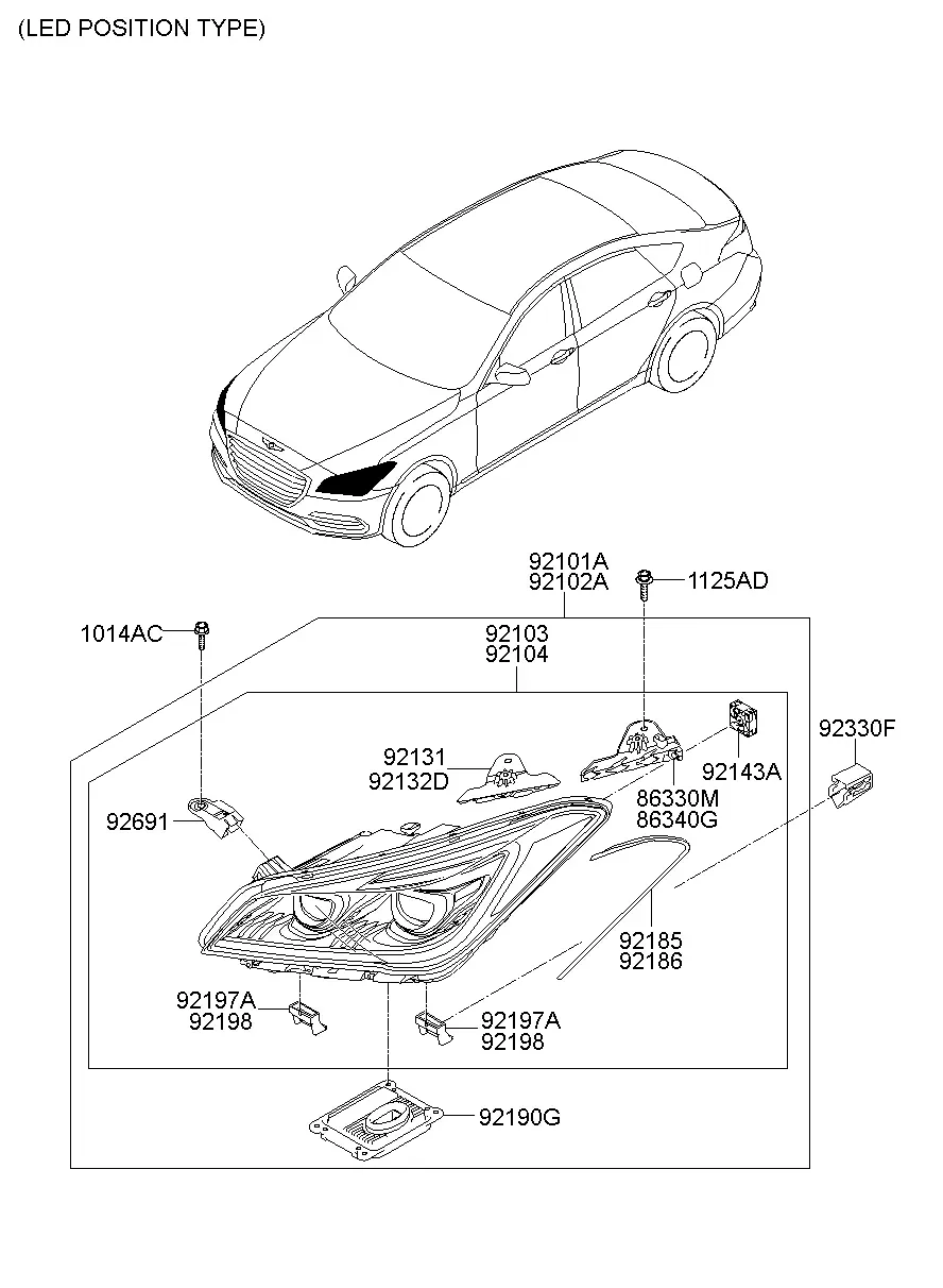 Headlamp diagram