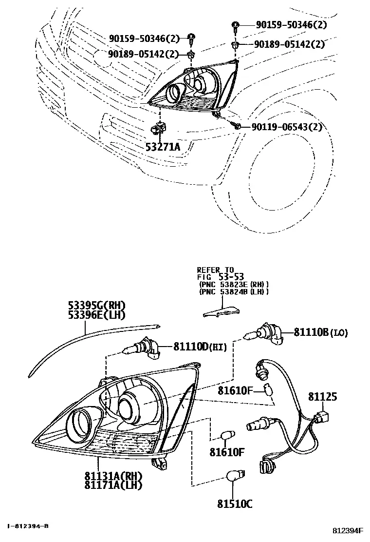 Headlamp diagram