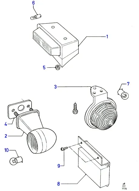 Marker lamps diagram