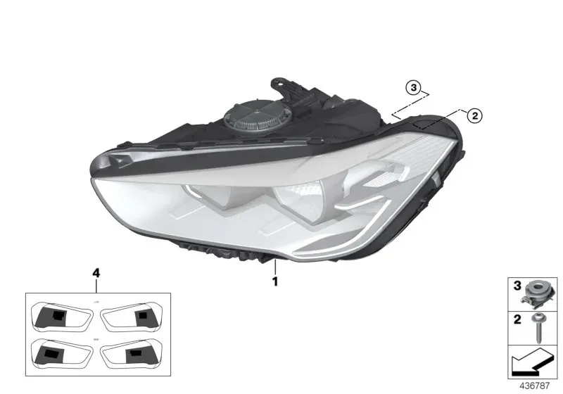 Headlamp assembly diagram