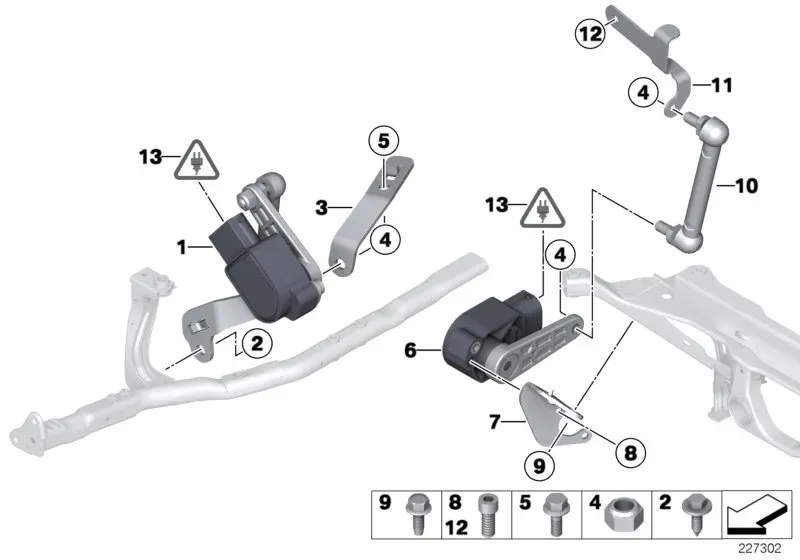 Ride height sensor diagram