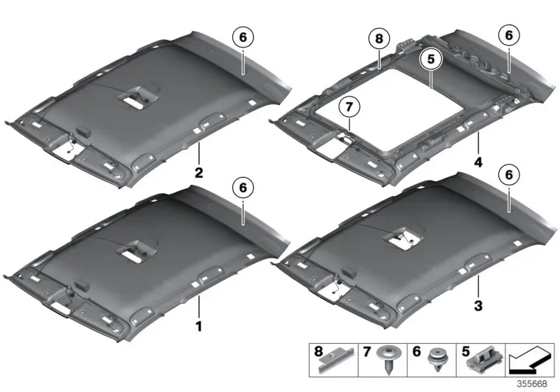 Headliner diagram