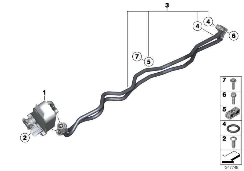 Transmission oil cooler diagram