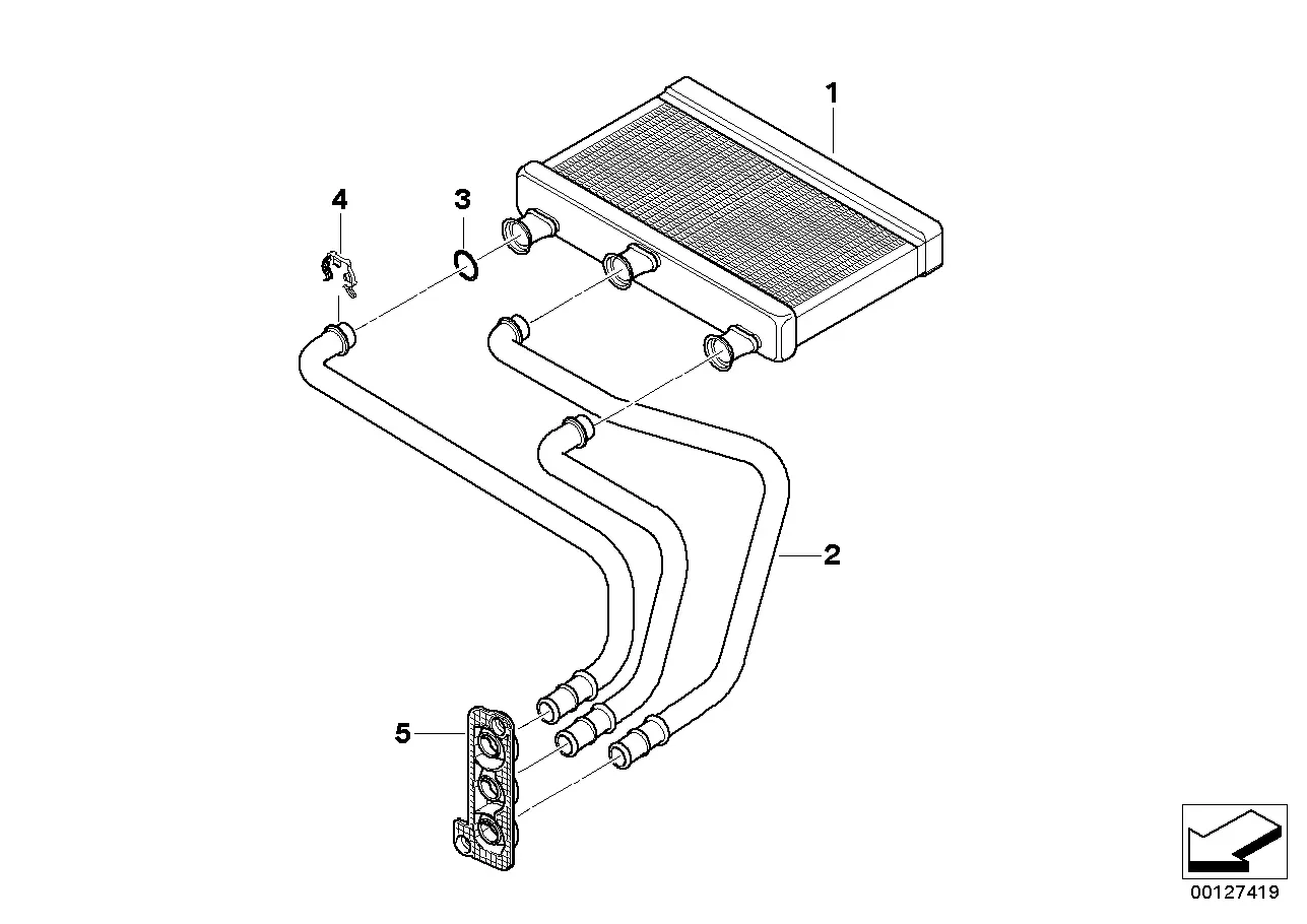 Heater core diagram