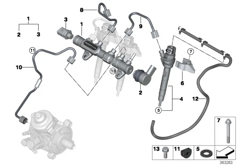 High pressure fuel system diagram
