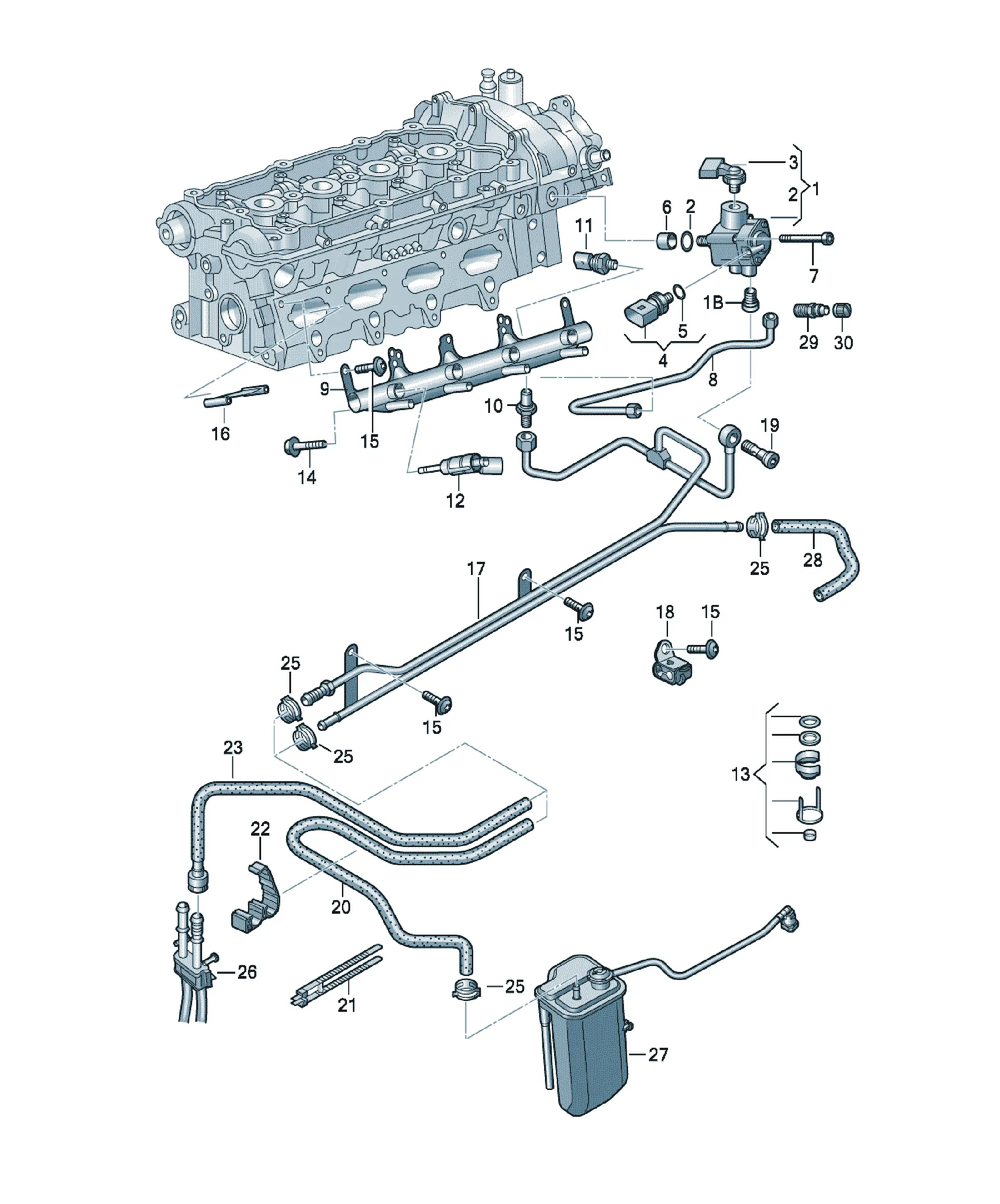 High pressure fuel system diagram